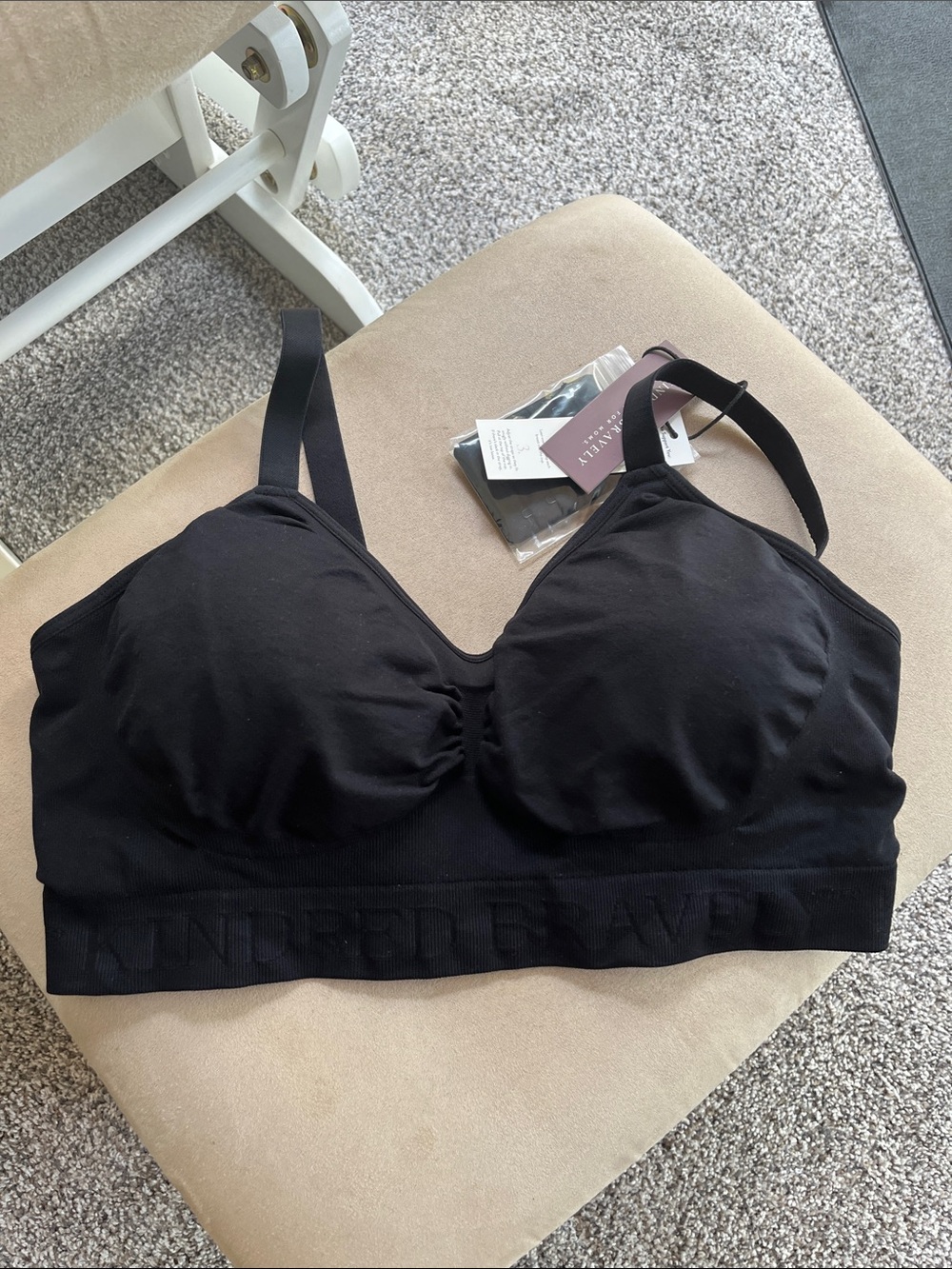 Kindred Bravely Black Nellie Simply Wireless Maternity & Nursing Bra L-Busty
